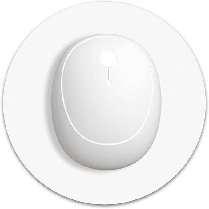 Dapesuom Small Mouse Pad, 6 x 6 Inch Thick Rubber Premium-Textured Non-Slip Portable & Washable Round Mini Mouse Mat for Women Men Wireless Laptops Keyboard Tray Gaming Computer Office Travel, White
