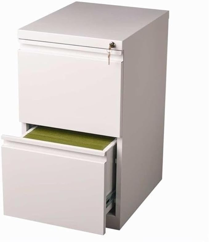Hirsh Industries 20" Deep 2 Drawer Mobile File Cabinet File in White