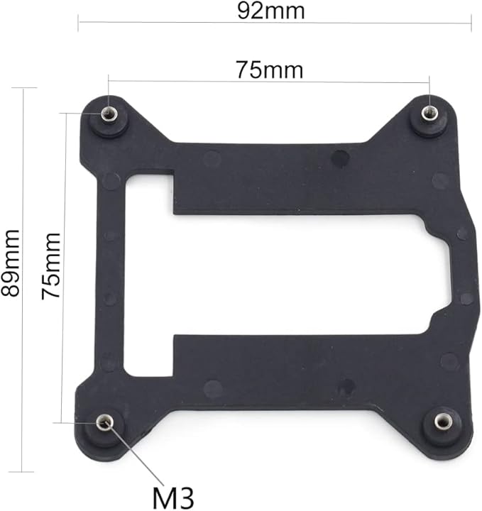 Plastic CPU Backplate, Heatsink Holder Radiator Base Insulation Bracket for Intel LGA 1150 1151 1155 1156