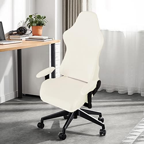 SARAFLORA Gaming Chair Covers Stretch Washable Computer Chair Slipcovers for Armchair, Swivel Chair, Gaming Chair,Computer boss Chair (Ivory, X-Large)