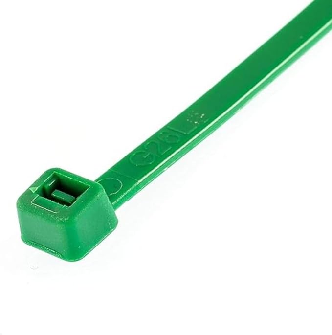 GTSE 8 Inch Green Zip Ties, 100 Pack, 50lb Strength, UV Resistant Strong Nylon Cable Ties, Self-Locking 8" Tie Wraps