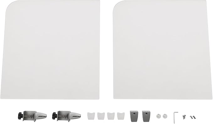 2-Piece Desk Dividers, 23" x 22" Desk Privacy Panels, Frosted Acrylic Office Partitions, Table Divider with Clamps, Privacy Dividers for Schools Office Call Centers Workstation