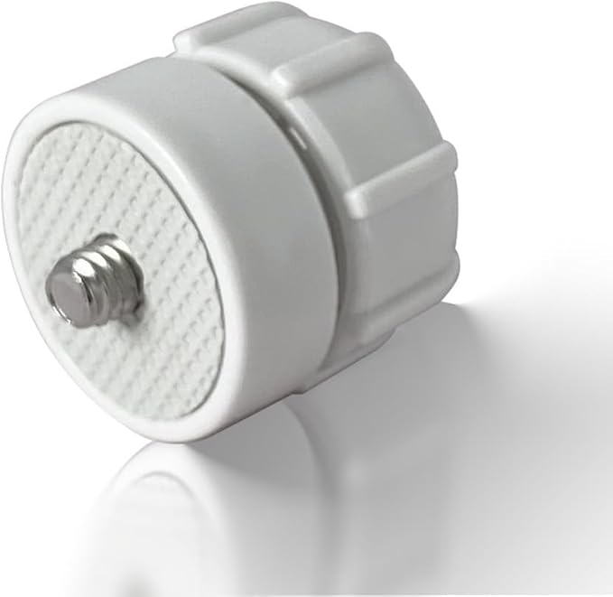 Kado 1/4" Screw Thread to 17mm Ball Head Bracket Connector White, Adapter Universal for Tripod Portable Monitor, Tablet, Phone, Camera Mounting Accessories, Motocycle Action Camera, GPS, Webcam
