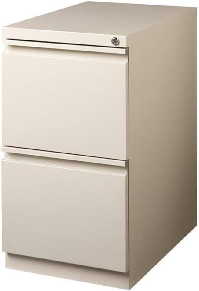 Hirsh Industries 20" Deep 2 Drawer Mobile File Cabinet File in Putty