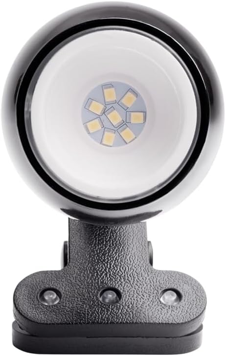 Newhouse Lighting NHCLP-JO-BK Joe LED Mini Clamp Lamp & Reading Spotlight Perfect for The Office, Study & Bedroom, Metal, Black