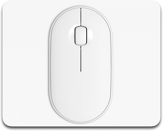 Dapesuom Small Mouse Pad, 5 x 6 Inch Thick Rubber Premium-Textured Non-Slip Portable & Washable Mini Mouse Mat for Women Men Wireless Laptops Keyboard Tray Gaming Work Computer Office Travel, White