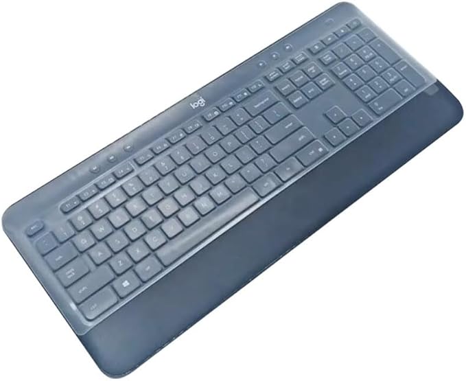 Silicone Keyboard Cover Skin Compatible for Logitech MK545 MK540 Full-Size Advanced Wireless Keyboard & Logitech Signature K650 Wireless Keyboard (Clear)
