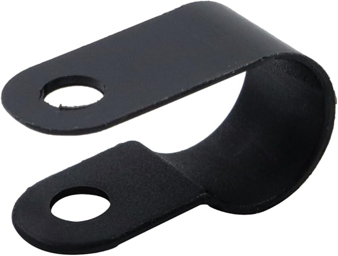 Antrader Nylon Plastic R-Type Cable Clamps,3/8" Clamps Fasteners Assortment for Cable Conduit,with Screws,200Pcs