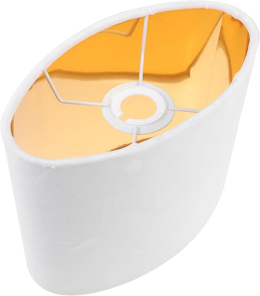 KALLORY Cloth Lamp Shade Oval Shaped Clip-on Lamp Cover Shade Accessories for Table Floor Pendant Lamp Replacement