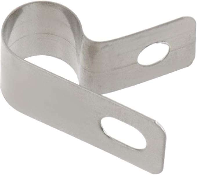 Antrader R-Type Cable Clips,8mm/0.31" Cable Clamps with Screws,304 Stainless Steel,100Pcs