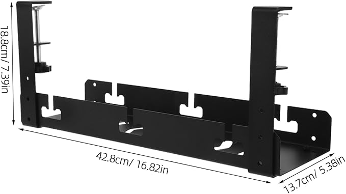 OSALADI Desk Tray No Drill Installation for Tidy Workspace Heat Dissipation Design for Cables Multifunctional Organizer for Home Office
