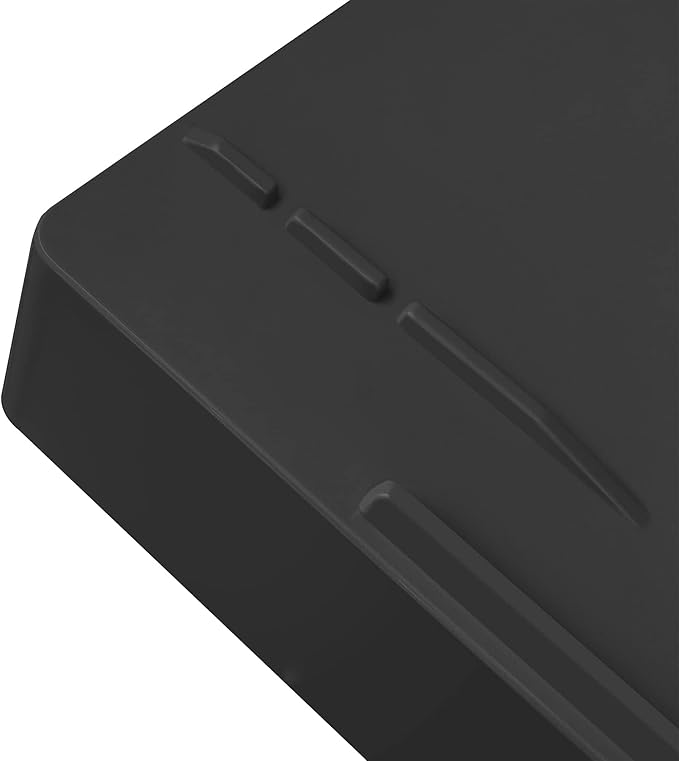 Acrimet 2 Tier Paper Organizer Letter Tray – Plastic Stackable Desk File Organizer, Side Load Paper Sorter for Letter/A4 Office File Folder Holder – Black