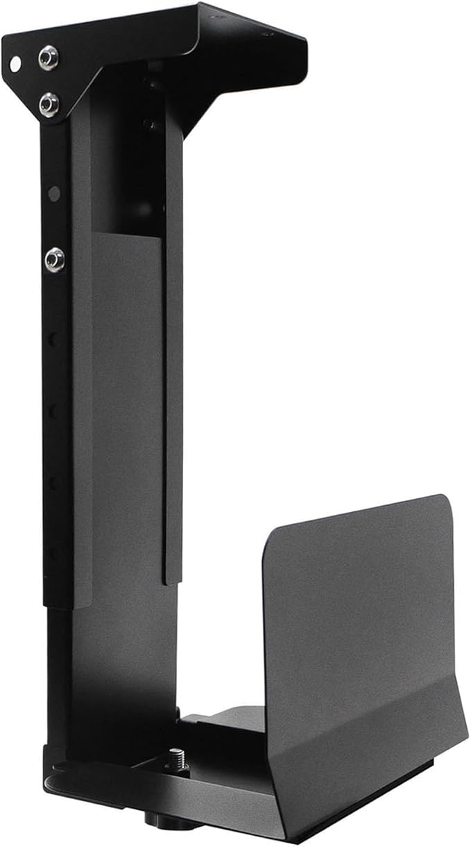 Heavy Duty Computer Wall Mount PC Case - Upgraded, Also Great for PC Mount Under Desk - Height Adjustable from 11" to 21", Width Adjustable from 5.5" to 9.8", Computer Tower Under Desk Home Office