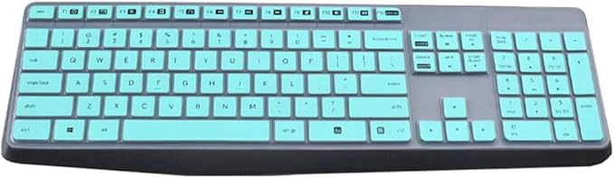 Silicone Keyboard Skin Cover Protector Compatible for Logitech MK235, Logitech K375S Wireless Keyboard, Logitech MK235 K375S Keyboard Accesseries (Mint)