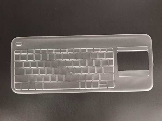 Silicone Keyboard Skin Cover Protector Compatible for Logitech K400 Plus Wireless Touch HTPC TV Keyboard (NOT Compatible for Logitech K400 with Built-in Touchpad or K400r) - Clear