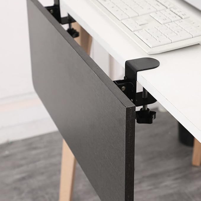 Angoily Folding Desktop Keyboard Tray Support Bracket Adjustable Clamp-on Keyboard Hand Support Portable Desk Extension Board 9.84X4.13X1.77In for Home and Office