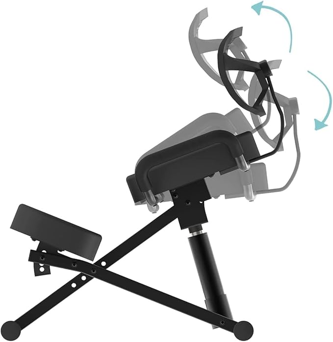 Master Massage Ergonomic Kneeling Chair with Back Support for Office -Posture Chair with Angled Seat and Backrest for Home and Office-Posture Correction Stool-Improve Your Posture