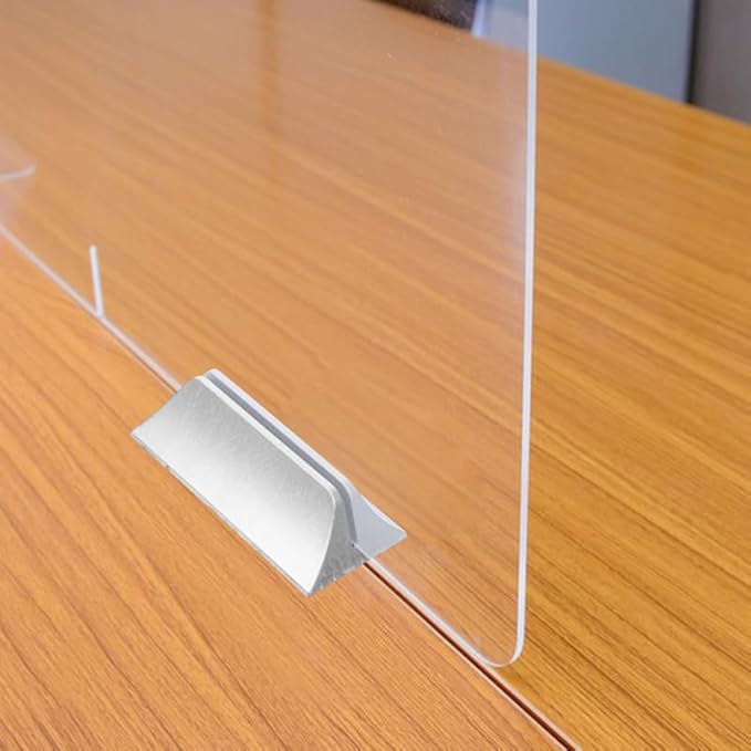 COHEALI Adjustable Desk Divider Bracket Clip 10-Pack Desktop Privacy Panel Clamp for Office Desk Partition Support Stable Screen Holder 5.5X2.6X2.0In