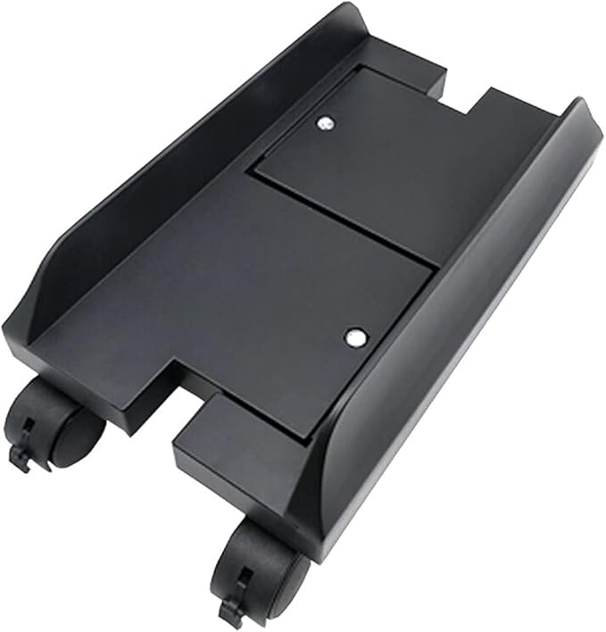 Universal ABS PC Computer Tower Stand Holder, Adjustable Width, Rolling Caster Wheels, 6-10 inches, Black