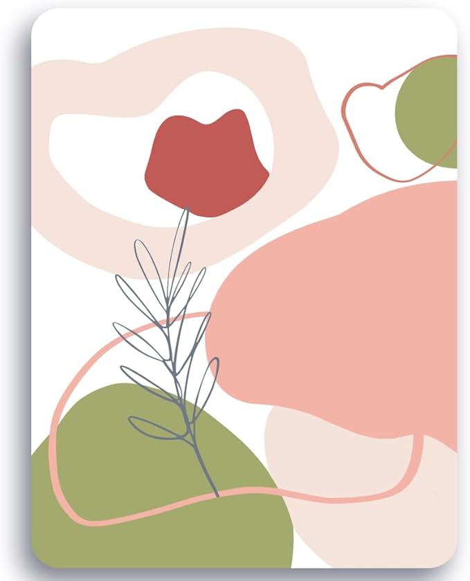 Audimi Small Mouse Pad 6 x 8 Inch, Mini Mouse Pad Thick for Laptop Wireless Mouse Home Office Travel, Portable & Washable (Cute Rose)