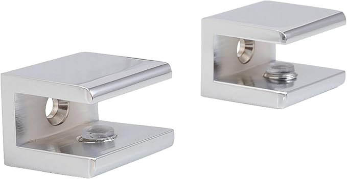 Kingston Brass BAB1011 Levitas Glass Shelf Clamp, Polished Chrome