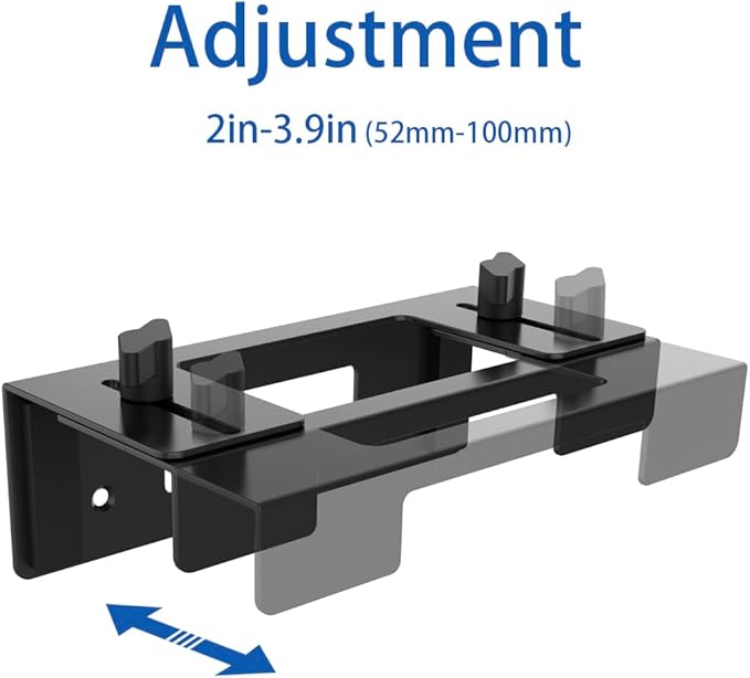 Monzlteck Adjustable Wall and Under Desk Mount Bracket for Gaming Consoles（Xbox 360,ONE,PS5 Slim,PS4,PS3, DVD Players,Cable Box, PC and More, Mounting Template Include