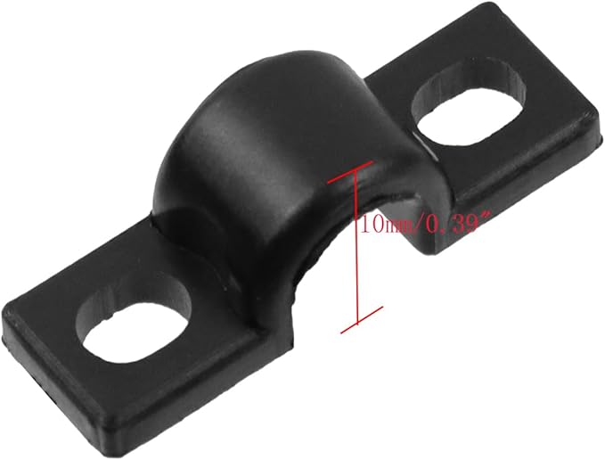 20pcs Wire Shelf Loop Clips Black Two Holes Pipe Tube 0.31" U Bracket Clamps 8MM Conduit Pipe Strap Clamps for Wire Cable Tube (Black, Fit for 8mm)