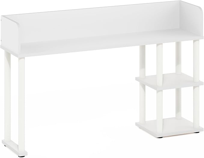 Furinno Classic Desk Shelf, 3-Shelf Desktop Hutch, Book Shelf, 3-Tier Desk Organzier, for Office Supplies, Office Desk Accessories, for Home Office, College, Dorm, White