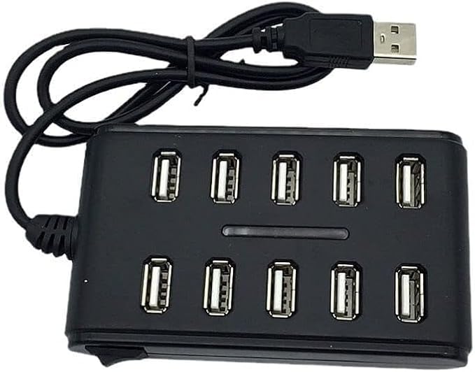 10 Port Hub USB 2.0 High Speed Multiple Splitter Adapter Extension Cable for Laptop PCB Interface Devices
