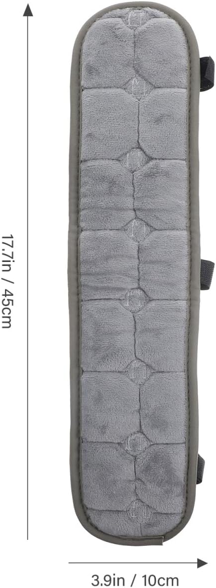Garneck 2 Pack Office Chair Armrest Pads with Elastic Strap: Non-Slip Plush Gaming Chair Arm Covers Grey Soft Forearms Support Cushions for Desk Computer & Wheelchair