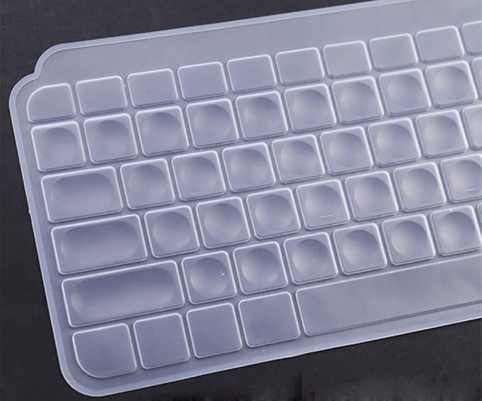 Dust-Proof Silicone Keyboard Skin Cover Compatible for Logitech MX Keys Mini & Logitech MX Keys Mini for Mac Minimalist Wireless Illuminated Keyboard（Clear）