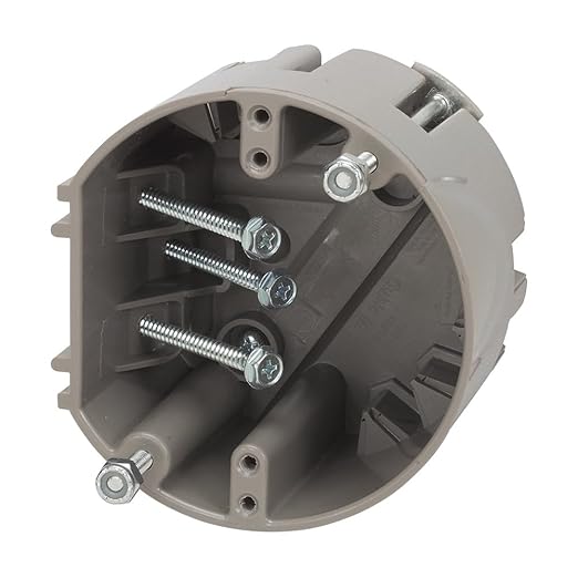 Southwire Electrical Box for Ceiling Fan, Light Fixture, 50lb Ceiling Fan and 75lb Light Fixture Support, Depth Adjustable, Gray, MSBFAN (Pack of 10)