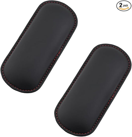 2PCS Car Door Armrest Pads, Soft Leather Memory Foam Car Arm Rest Cushion Pad for Elbow Leg and Knee Support, Universal Comfortable Auto Center Console Pillow for Most Vehicles (Black)