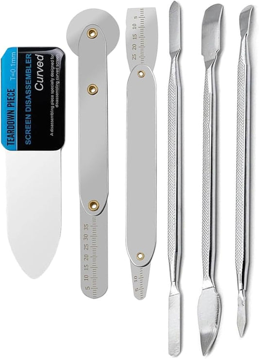 6PCS Metal spudger, Pry bar Tool kit, Screen Repair Tool,Phone Repair Tool kit, Used for Repairing laptops, Mobile Phones, Tablets, Computers, and Electronic Products