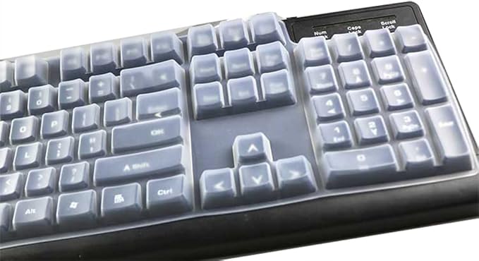 Dust-Proof Silicone Keyboard Skin Cover Compatible for Logitech K845 Mechanical Illuminated Keyboard, K845 Mechanical Illuminated Keyboard Skin Accessories (Clear)