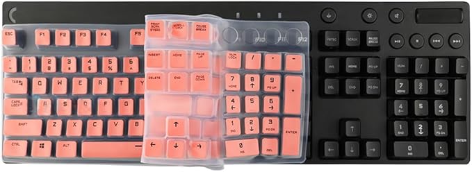 Silicone Keyboard Skin Cover Protectors for Logitech G213 Prodigy & G610 G810 Orion Mechanical & G512/G512 SE/G413 Gaming Keyboards (Pink)