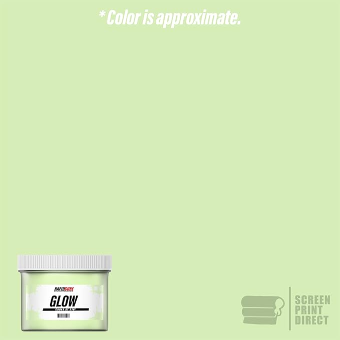 Rapid Cure® Screen Printing Ink Glow in The Dark (Gallon - 128oz.) - Plastisol Ink for Screen Printing, Fast Curing Fabric Paint - Screen Print Direct®, USA Made