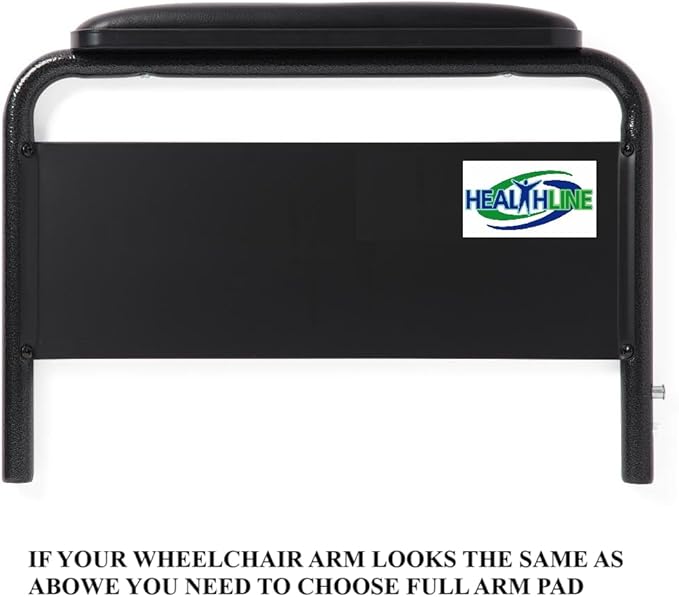 Full Length Padded Armrest Black 14" Long (1)
