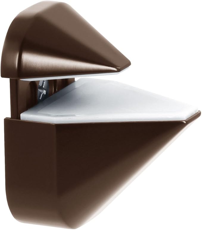 Dulles Glass Floating Shelf Brackets, Adjustable Clamps Heavy Duty, Oil Rubbed Bronze, For Glass, Wood, Acrylic Wall Mounted Shelf Support. 2 Pack