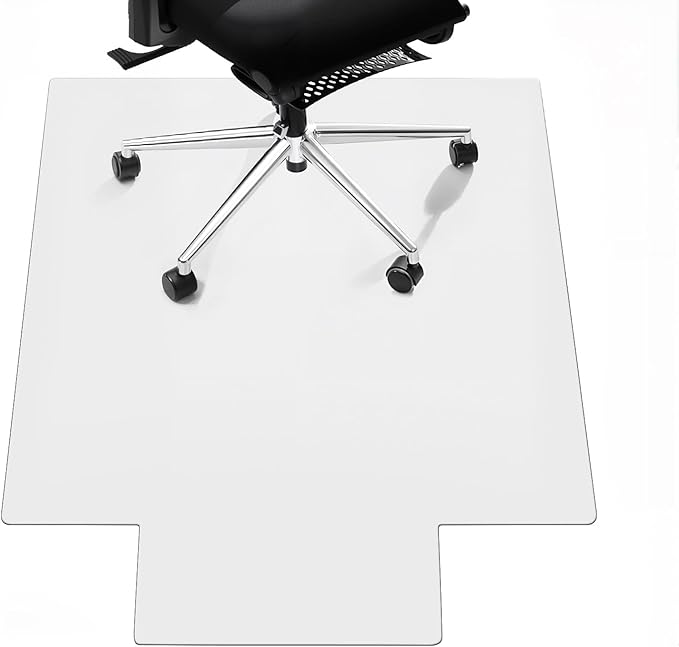 Office Chair Mat for Hard Floor, 45'' x 53'' Computer Desk Chair Mat for Floors, Easy Rolling for Office on Carpets Anti-Slip Carpet Protector for Rolling Work and Gaming Chairs