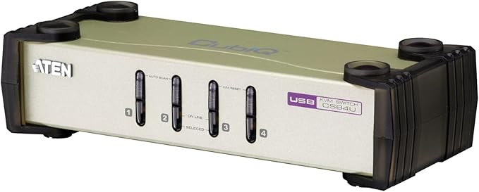 ATEN CS84U 4-Port PS/2-USB KVM VGA Switch - Control up to 4 VGA Computers for Windows, Linux, Mac, and Sun