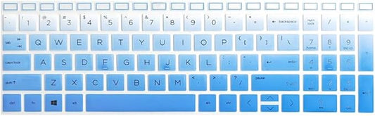 Keyboard Skin Cover Compatible for 2024 2023 2022 HP 15.6" Laptop 15t 15z 15-fc 15-fd Series 15z-fc000 15t-fd000, HP Pavilion 15 15-eg/eh/er 15t-eg200/eg300 15z-eh300 Series 15-fc0093dx (Ombre Blue)