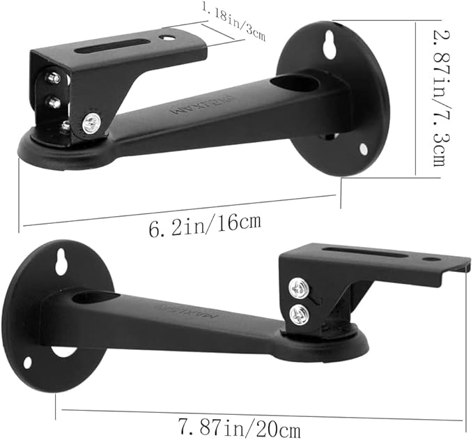 Drsn Mini Projector Wall Mount Bracket, Universal 360° Rotation, 7.8in Adjustable Arm, for CCTV Security Camera, Webcam, Small Projector (Black, 11 lbs)