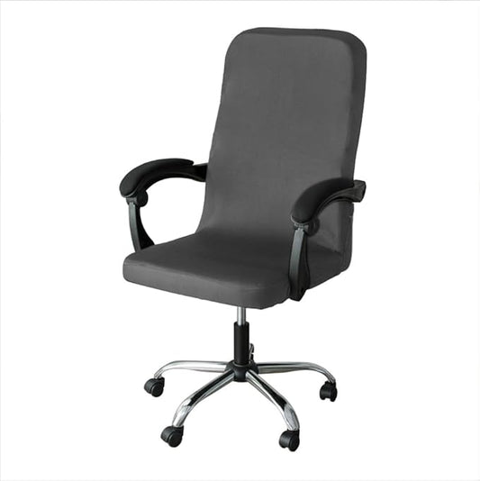 Office Chair Cover – Universal Stretch Office Chair seat Cover, Computer Chair Protector-(Grey)