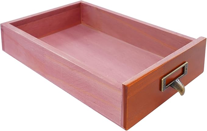 4 Packs Vintage Desktop Apothecary Cabinet with 3 Drawers,Wood Desktop Organizers Stackable Drawers Desktop Chest Drawer for Herb Storage,Tea Collection,Stationery (Brown)