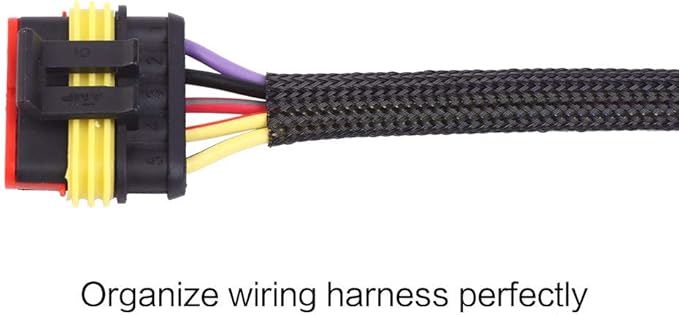 Keco 100ft – 3/4 inch PET Braided Expandable Cable Sleeve – Wire Sleeving for Audio Video and Other Home Device Cable Automotive Wire - Black