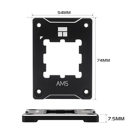 AM5 CPU Contact Frame, Anti-Bending CPU Bracket with Curved Pressure Plate for AMD AM5
