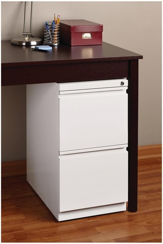 Hirsh Industries 20" Deep 2 Drawer Mobile File Cabinet File in White