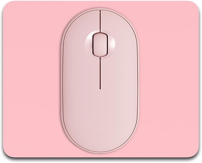 Dapesuom Small Mouse Pad, 5 x 6 Inch Thick Rubber Premium-Textured Non-Slip Portable & Washable Mini Mouse Mat for Women Men Wireless Laptops Keyboard Tray Gaming Computer Office Travel, Pink