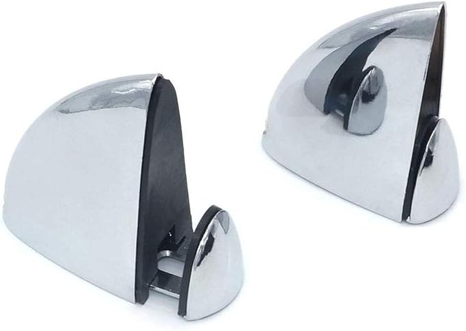 Set of 2 Glass Clamps, Wood/Glass Shelf Bracket, Glass Support Wood Holders, Fish Mouth Shape Clip, Adjustable Clamping 3-20mm Thickness, Zinc Alloy Chrome Finished